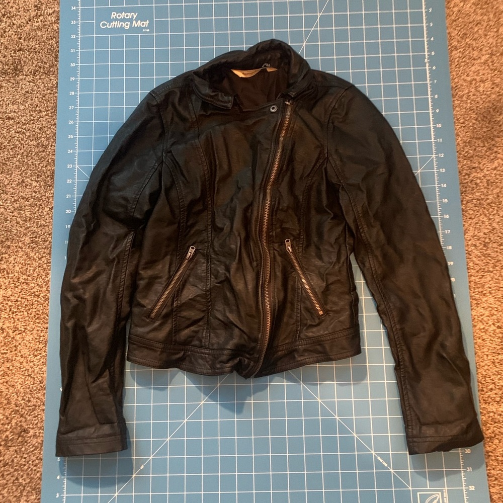 abercrombie kids leather jacket